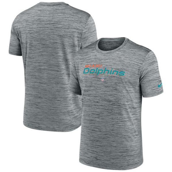 Men's Miami Dolphins Gray Velocity Performance T-Shirt